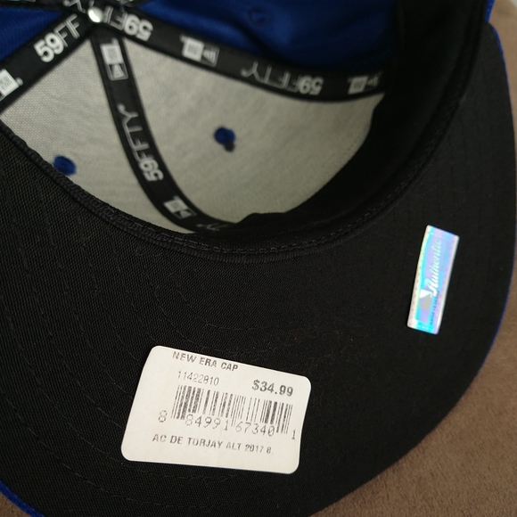 Sz 8 Men's New Era Royal Toronto Blue Jays 2017 Clubhouse 59FIFTY Fitted Hat - Picture 6 of 8